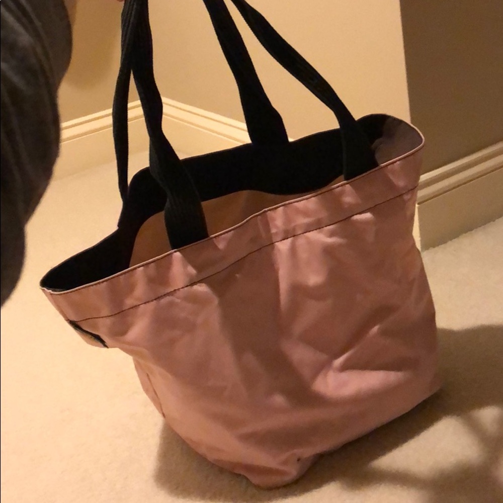 Hervé Chapelier Large Tote - Baby Pink & Brown